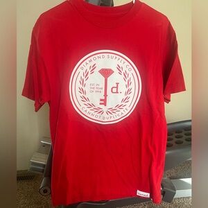 Diamond Supply Company Red Medium Shirt Worn Once